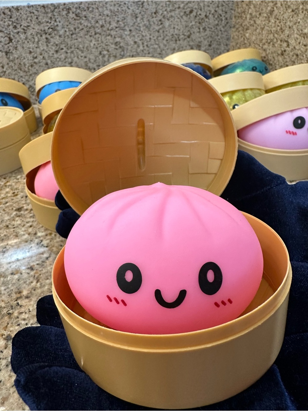 Cute Pink Kawaii Squishy Bun Sensory Toy - Soft Squeeze Stress Reliever